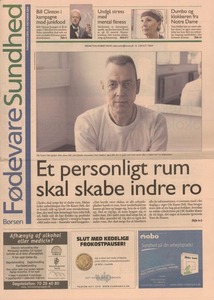 ET PERSONLIGT RUM SKAL SKABE INDRE RO - Ole Kåre Føli anbefaler, at man skaber plads til sit eget ´personlige rum´.