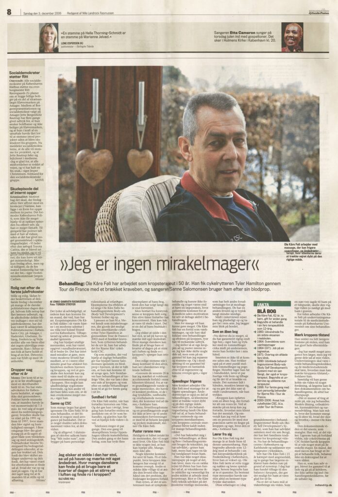 OLE FØLI: “JEG ER INGEN MIRAKELMAGER” - Kropsterapeut Ole Kåre Føli fortæller: “Jeg er ingen mirakelmager”
